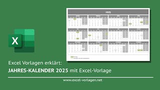 Kostenlose ExcelVorlage Jahreskalender 2025 mit Feiertagen amp Ferien – Inklusive PDF 📅 [upl. by Ilaire]