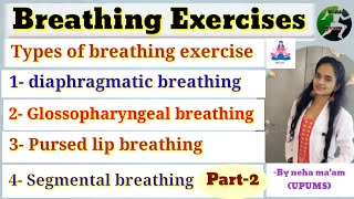 Breathing exercises types of breathing exercises procedure position part2 [upl. by Ziul864]