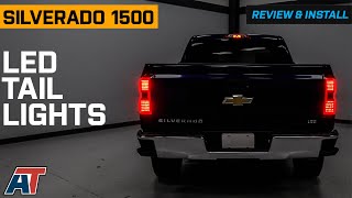 20142018 Silverado 1500 Light Bar LED Tail Lights Black Housing Review amp Install [upl. by Clauddetta]