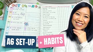 How to Plan Your Week  Habit Tracker in a Plain A6 Notebook [upl. by Ettenay]