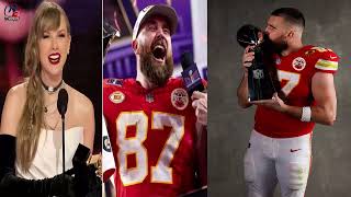 Travis Kelce Says He amp Taylor Swift Are on Top of the World After 2024 Super Bowl and Grammy Wins [upl. by Artimid]