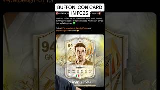 Buffon Icon Card In FC25 Confirmed [upl. by Ennyleuqcaj]