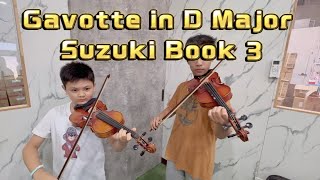 Gavotte in D Major J S Bach Suzuki Book 3 [upl. by Tihor]