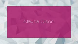 Alayna Olson  appearance [upl. by O'Malley818]