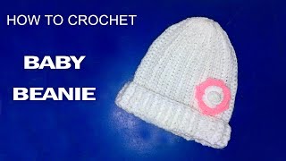 Easy Crochet Beanie for Baby Girls A BeginnerFriendly Tutorial [upl. by Yerdua979]