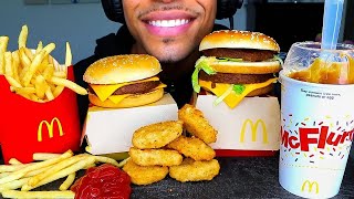 ASMR McDonalds Chicken Nuggets Big Mac Stroopwafel McFLURRY Quarter Pounder Mukbang Jerry Eating [upl. by Ttekcirc109]