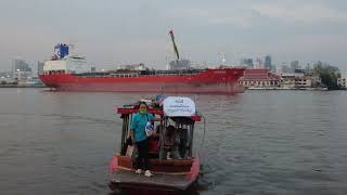 Watching the Busyness of the Chao Phraya River in Khlong Toei Pier Area [upl. by Schug]