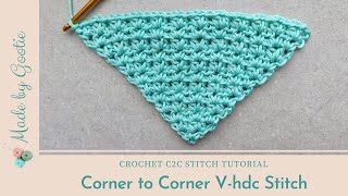 Crochet Corner to Corner V Stitch  Free Crochet C2C Different Stitches Tutorial [upl. by Ellevart159]