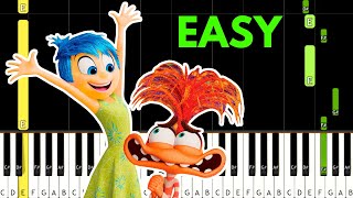 INSIDE OUT 2  bundle of Joy  EASY PIANO TUTORIAL  Beginner Piano Tutorial [upl. by Gore]