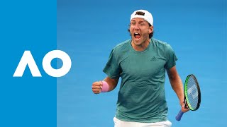 Final game Lucas Pouille seals spot in the QF 4R  Australian Open 2019 [upl. by Boot]