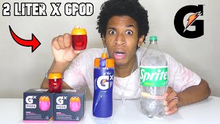 2 Liter Sprite X Gatorade Pod Chug INSANE [upl. by Neal]