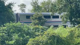 Amtrak 150 departs with P053 quotThe Auto Trainquot at Lorton VA on 73024 [upl. by Aryas672]