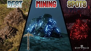 Orichalcum Starmetal and Iron best farming mining spot locations in New World 2023 [upl. by Margie]