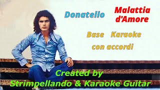 Donatello  Malattia D’Amore Base Karaoke con accordi Fair Use [upl. by Lekzehcey]