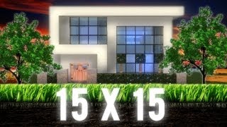 Minecraft 15x15 Modern House  HD [upl. by Nylirahs47]