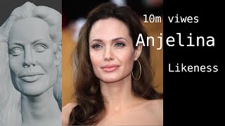 Angelina Jolie Blender Sculpting Likeness [upl. by Wyon]