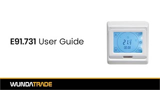 E91 713 Touchscreen Thermostat User Guide [upl. by Eesak]