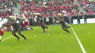 Army Football Artice Hobbs Touchdown Run vs Houston 122218 [upl. by Yenettirb]