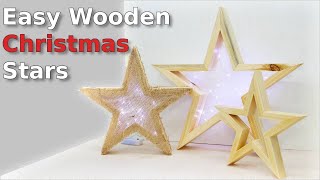 Easy to Make Wooden Stars  Step By Step Indepth Process [upl. by Polk]