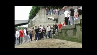 3run Family Jam 08 free runningparkour londonsouthbank [upl. by Elahcim]