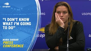 Maria Sakkari Press Conference  2023 US Open Round 1 [upl. by Anifled]