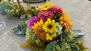 DIY Fall Centerpiece  Making a Beautiful Table [upl. by Redienhcs]