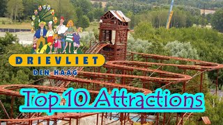 Top 10 Attractions Familiepark Drievliet 2022 4K [upl. by Ruthann410]