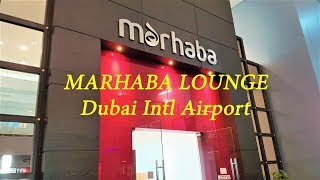 MARHABA LOUNGE Dubai terminal 3 Intl Airport DXB  Priority Pass [upl. by Lorens]