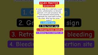 NCLEX Practice Question  NCLEX Question amp Answer RN LPN  med surg  ADAPT NCLEX shorts nclex [upl. by Elleynad]