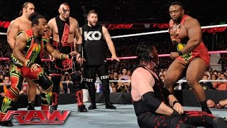 Demon Kane vs Seth Rollins  Lumberjack Match Raw October 12 2015 [upl. by Nomled]