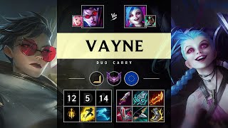 Vayne ADC vs Jinx Rampage  EUW Master Patch 1421 [upl. by Kakalina]