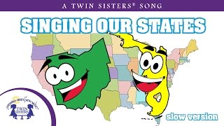 States and Capitals Singing Our States slow  A Twin Sisters®️ Read To Me Video [upl. by Akiaki]