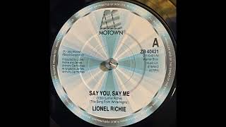 Lionel Richie  Say You Say Me 1985 [upl. by Arianie]