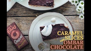 Indulgent Caramel Millionaires Shortbread Slices with Ombar Chocolate Vegan amp Gluten free [upl. by Augie]