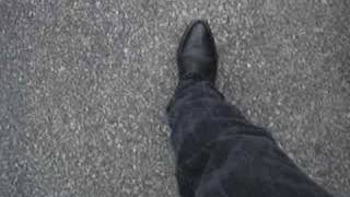 Black Bullhide Nocona Cowboy Boots on a Cloudy Fall Day [upl. by Beitris]