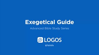 Advanced Bible Study Series  Exegetical Guide [upl. by Esinev480]