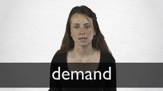 How to pronounce DEMAND in British English [upl. by Yrem214]