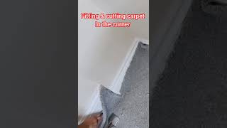 How To Fit amp Cut Carpet For The Corner Of The Room CarpetFitting CornerTrick installation Tips [upl. by Sternlight]