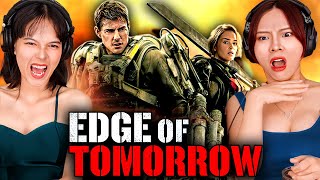 Foreign Girls React  Edge of Tomorrow  First Time Watch [upl. by Ahsenod222]