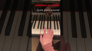 Ambitionz Az A Ridah  Piano Tutorial Quick [upl. by Milah]