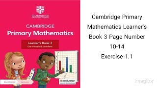 Cambridge Primary Mathematics Learners Book 3 Unit No 1 Number to 1000 Exercise 11 page 1014 [upl. by Brittni]