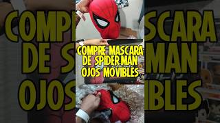 Compré máscara de Spiderman Se mueven los ojos spiderman aliexpress spiderverse tomholland [upl. by Daniyal]