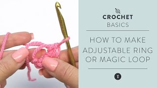 How to Make Adjustable Ring or Magic Loop  Beginner Crochet Tutorial  Learn to Crochet Part 13 [upl. by Tannenwald645]