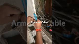 Armoured Cable core remove process [upl. by Sandell]