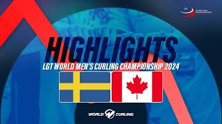 Gold medal game Sweden v Canada  LGT World Mens Curling Championship 2024  Highlights [upl. by Lodie]