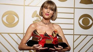 Grammys Kendrick Lamar e Taylor Swift os grandes vencedores [upl. by Arreip]