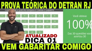 1° DICA PARA PROVA TEÓRICA DO DETRAN RJ [upl. by Legin]