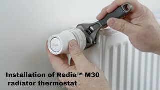 Installation of Redia™ M30 radiator thermostat [upl. by Aihsinyt]