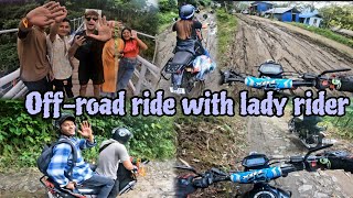 Offroad ride with lady rider 🫣Deepkiran7 [upl. by Parnas]