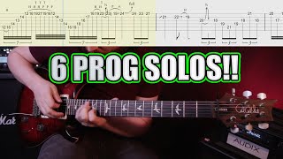 6 AWESOME Prog Metal Solos with Tabs [upl. by Jobye]